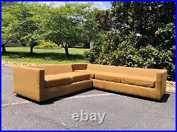 Mid Century Modern Sectional Sofa Vintage L Couch 8ft MCM Loveseat 2 Piece Set