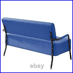 Mid-Century Modern Small Space Sofa With 2 Pillows, Sofa Couch For Living Room