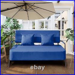 Mid-Century Modern Small Space Sofa With 2 Pillows, Sofa Couch For Living Room