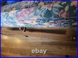 Mid-Century Modern Sofa Bed / Daybed Floral Upholstery