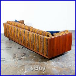 Mid Century Modern Sofa Couch Case Walnut Milo Baughman Van Dyver Witt Vintage M
