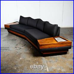 Mid Century Modern Sofa Couch Gondola Adrian Pearsall Platform Black Tables Mint