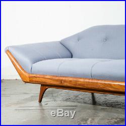 Mid Century Modern Sofa Couch Gondola Thunderbird Flexsteel Adrian Pearsall Gray