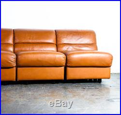 Mid Century Modern Sofa Couch Modular Brayton Leather De Sede Sectional Vintage