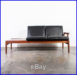 Mid Century Modern Sofa Couch Modular Table Black Settee Vintage Danish Risom VG