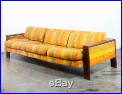 Mid Century Modern Sofa Couch Solid Walnut Cube Case Adrian Pearsall Baughman VG