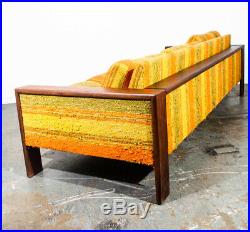 Mid Century Modern Sofa Couch Solid Walnut Cube Case Adrian Pearsall Baughman VG