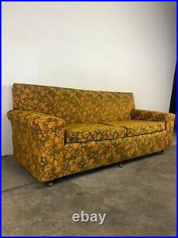 Mid Century Modern Two Seater Sofa with Vintage Upholstery