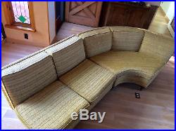 Mid Century Modern Vintage Original 2 pc Sectional Sofa needs reupholstering