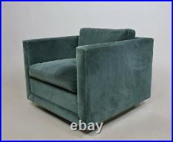 Mid Century Modern Wormley Probber Style Cube Lounge Chair