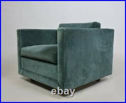Mid Century Modern Wormley Probber Style Cube Lounge Chair