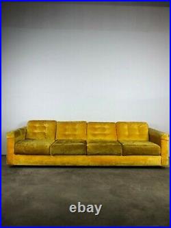 Mid Century Modern Yellow 4 Seater Sofa by Flexsteel