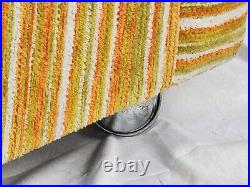 Mid Century Sofa Vintage 60s 70s Original SOFT Striped Tuxedo Couch MARGE CARSON