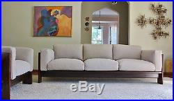 Mid Century Tobia Scarpa Rosewood Bastiano Sofa and Lounge Chair Set