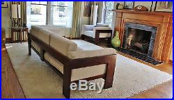 Mid Century Tobia Scarpa Rosewood Bastiano Sofa and Lounge Chair Set