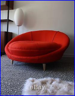 Milo Baughman Large Round Chaise Lounge Mid-Century Modern