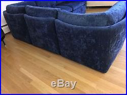 Milo Baughman Sectional Sofa Modular Rare Scalloped Back Mid Century Modern Vtg