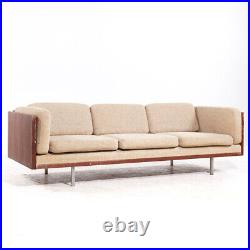 Milo Baughman Style Mid Century Danish Rosewood Case Sofa