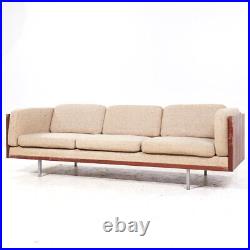 Milo Baughman Style Mid Century Danish Rosewood Case Sofa