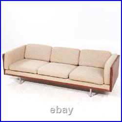 Milo Baughman Style Mid Century Danish Rosewood Case Sofa