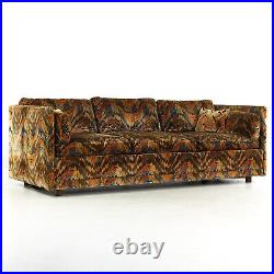 Milo Baughman Style Mid Century Sofa Pair