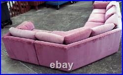 Milo Baughman for Forecast Furniture Hot Pink Orchid Velvet MCM Sectional Sofa
