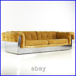 Milo Baughman for Thayer Coggin Mid Century Chrome Sofa