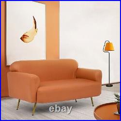 Minimalist Design Apartment Light Luxury Sofa, Nordic Modern Couches, Orange