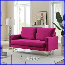Modern Sofa Velvet Sofa Couch 2 Seat Upholstered For Living Room Home Furniture