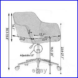 Modern Velvet Fabric Material. Adjustable Height 360 revolving Home Office Chair