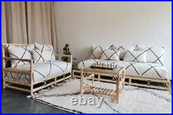 Moroccan Style Sofa Cover & 5 Cushion Cases Handmade Luxury Home Decor