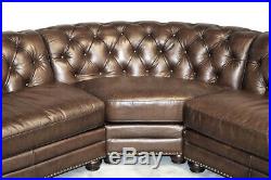NEW Chesterfield Top Grain Leather 3 Section Sofa Restoration Hardware Qaulity