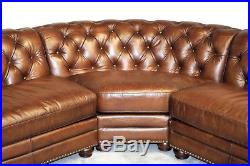 NEW Chesterfield Top Grain Leather Sectional Sofa Best Quality Restoration style