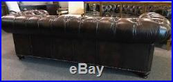 NEW SS Bernhardt for Neiman Marcus Tufted Leather Chesterfield Sofa, MSRP $4,059