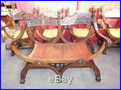 Nice Italian Victorian Carved Walnut Griffin Designer Bench 13it074a