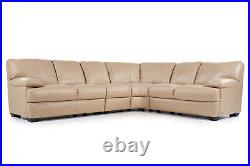 Natuzzi Mid Century Leather Sectional Sofa