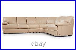 Natuzzi Mid Century Leather Sectional Sofa