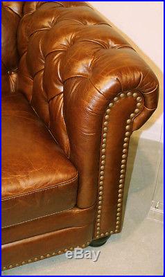 New Chesterfield Sofa Best Top Grain Leather English Restoration Hardware Style