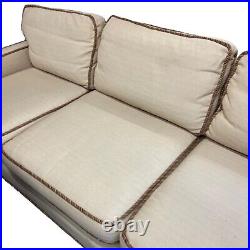 Nice Mid Century Sofa with Rope Edge Detail with Paisley Slip Set