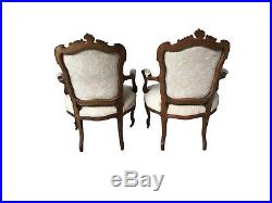 Nicely Priced French Louis XV Salon Set, Neutral Fabric, Walnut