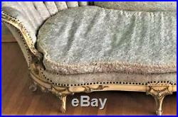 OMG! 1900's Antique FRENCH CARVED Couch, SetteeTUFTEDLOUIS XVORNATE BARBOLA