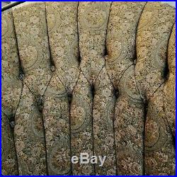 ORIGINAL 1870 Antique Vintage Victorian Button Tufted Sofa Loveseat Settee Couch