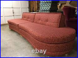 Original MCM 1950's Reupholstered Sectional Tiltback Kroehler Styled Sofa