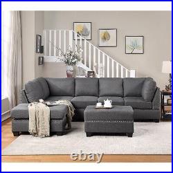 Orisfur. Reversible Sectional Sofa Space Saving L-shape Couch for Small Apartment