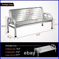 Outdoor Furniture Multifunctional Stainless Steel Sofa Bed Household Folding Bed