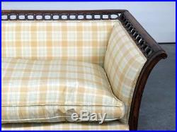 Outstanding Goose Down Feather Cushion French Louis XVI Settee Mahogany C1960