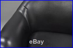 Overman Roto Style Pod Sofa Loveseat Chair Black Vinyl Vtg Mid Century Modern