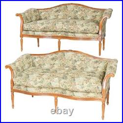 Pair French Style John Widdicomb Furniture Company Upholstered Settees, 20th C