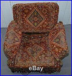 Pair Of Very Rare Regency Circa 1810-1820 Turkey Work Armchairs Part Of A Suite