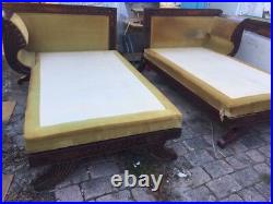 Pair of Antique Dutch Beds, Day Beds, Chaise Lounge